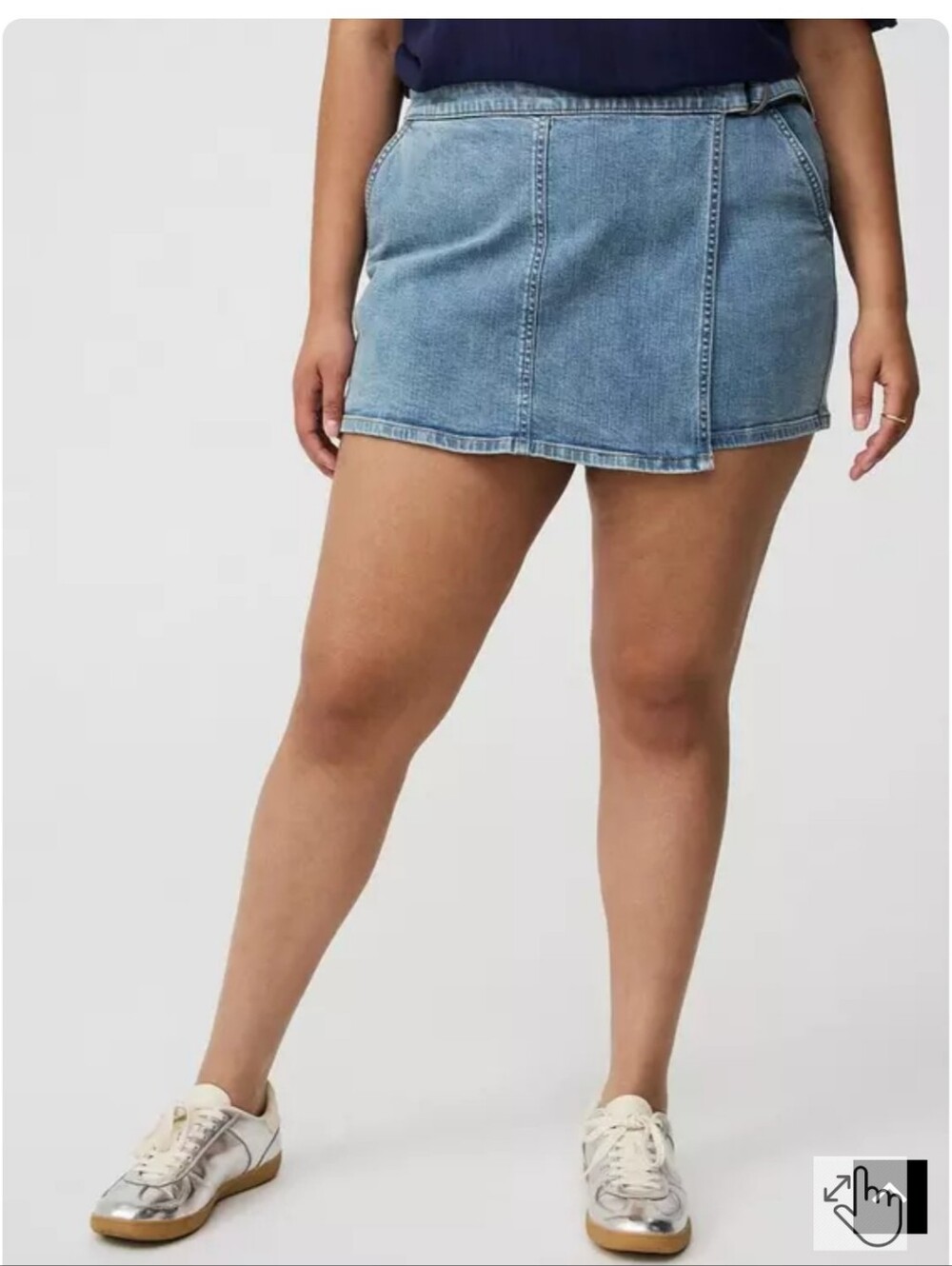 Torrid Light Blue Denim High-Waist Short Skort